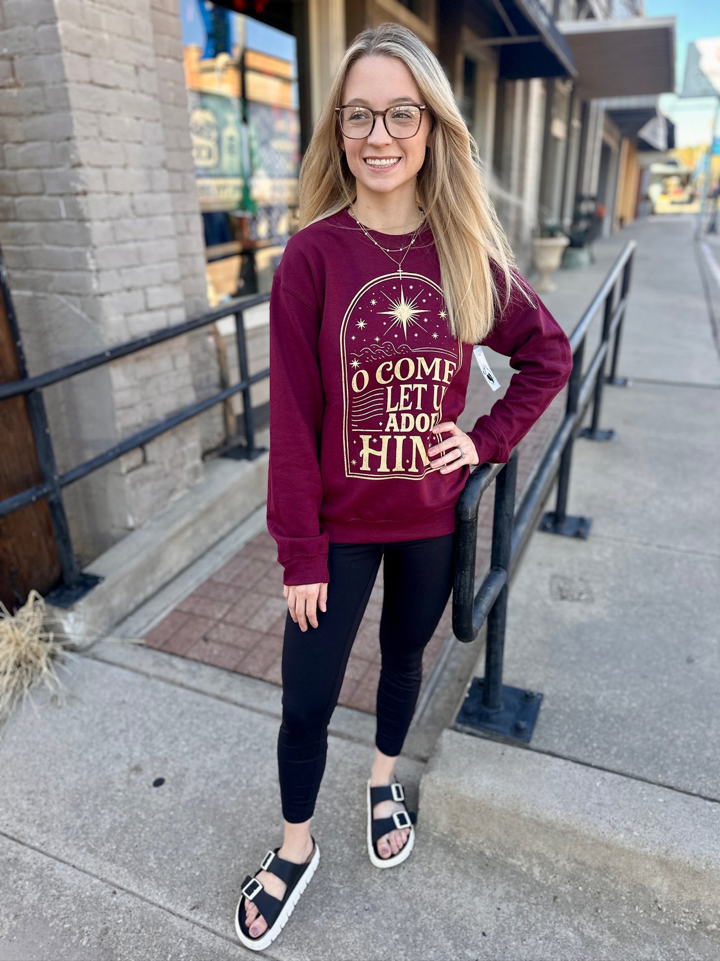 O Come Let Us Adore Him Sweatshirt