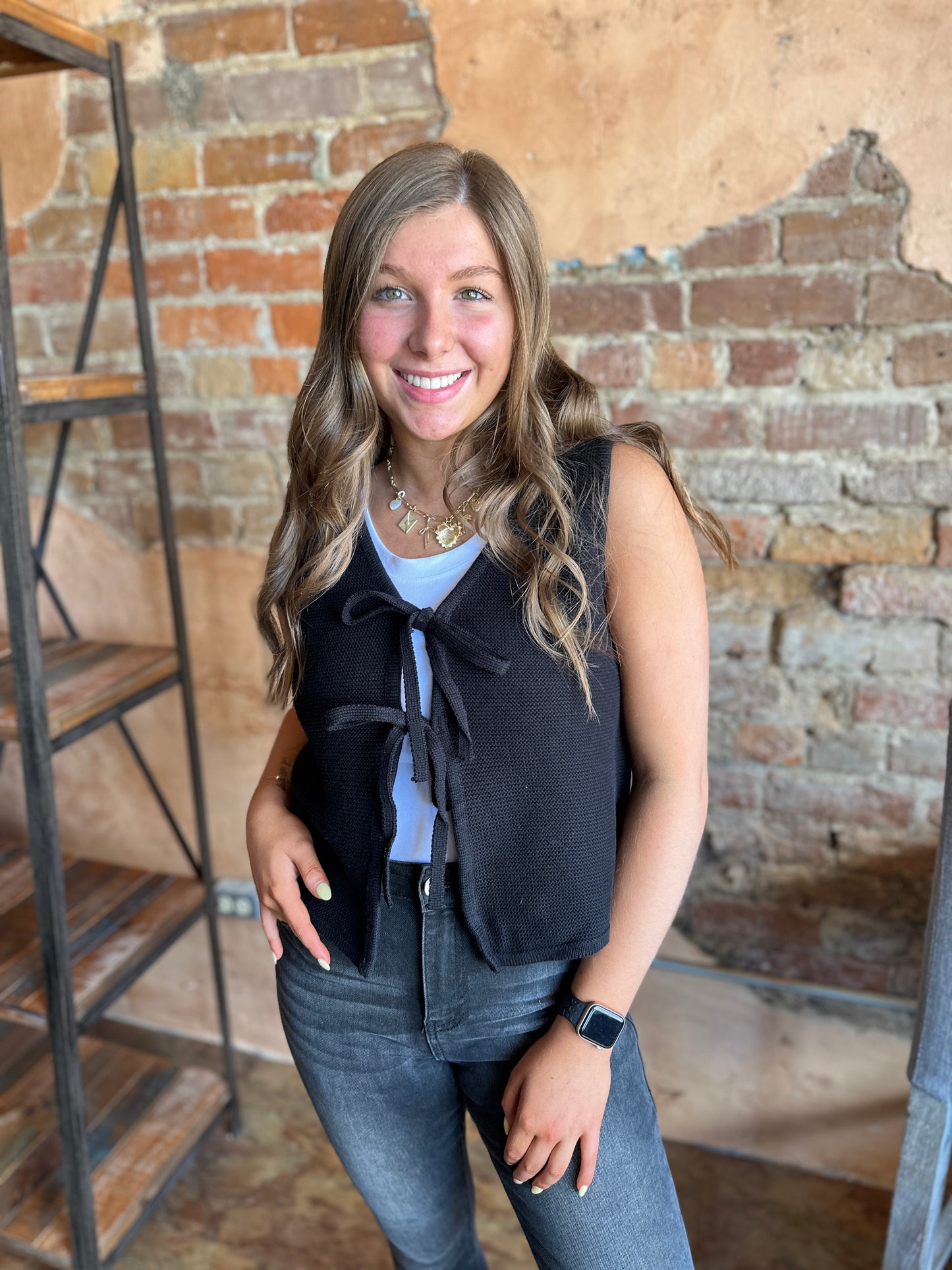 Tia Tie Sweater Vest