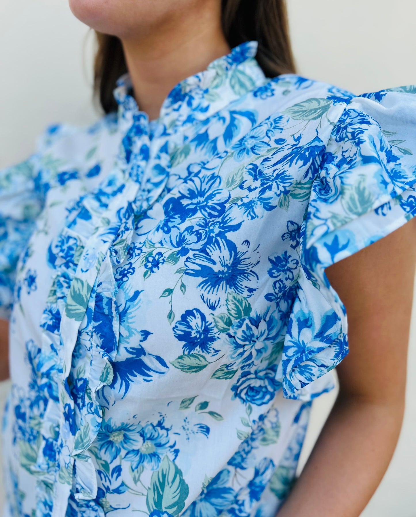 Melrose Frilly Button Up Blouse