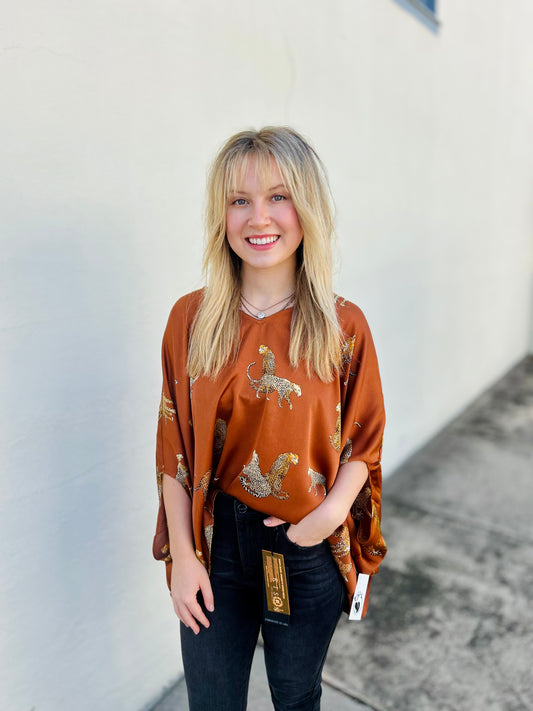 The Lucy Leopard Blouse