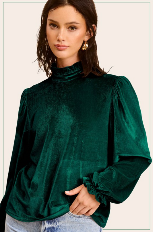 The Velvet Val Puff Sleeve Top